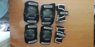 Patines en línea negros + protecciones