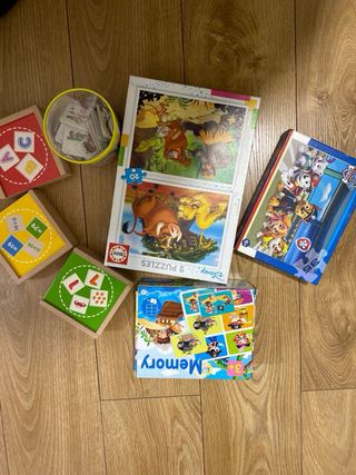 Lote 7 puzzles niños 3+ años