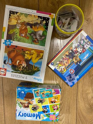 Lote 7 puzzles niños 3+ años