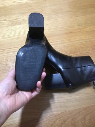 Botines negros tacón talla 38