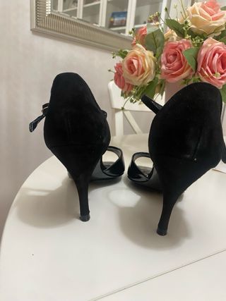 Zapatos Zara Negros Tacón
