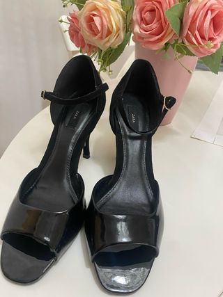 Zapatos Zara Negros Tacón