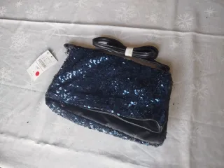 Shorts fiesta y bolso lentejuelas azul marino nuev