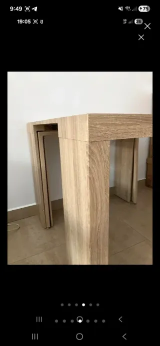 Mesa comedor extensible madera 2m