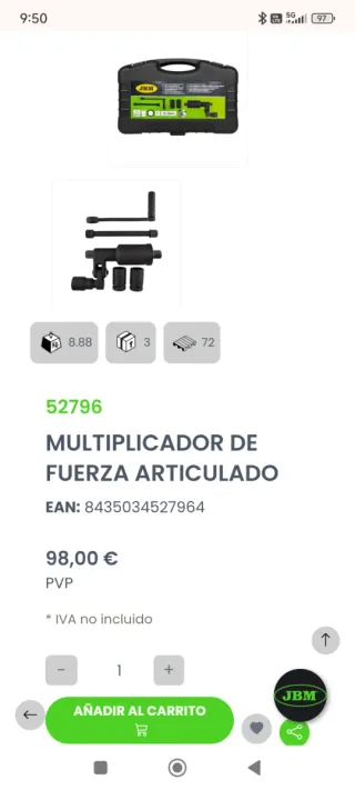 Multiplicador de Fuerza Articulado JBM 52796