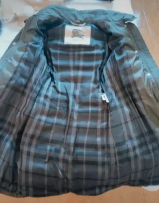 Abrigo Burberry Plumas Verde