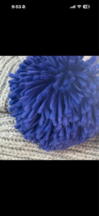 Bufanda Bimba y Lola Gris con Pompones