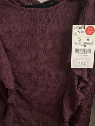 Camisa burdeos Lefties Talla M