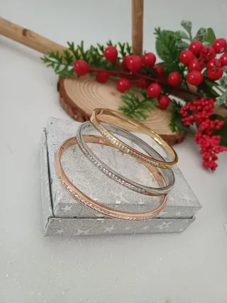Set 3 Bracciali Donna Oro Argento Rose'