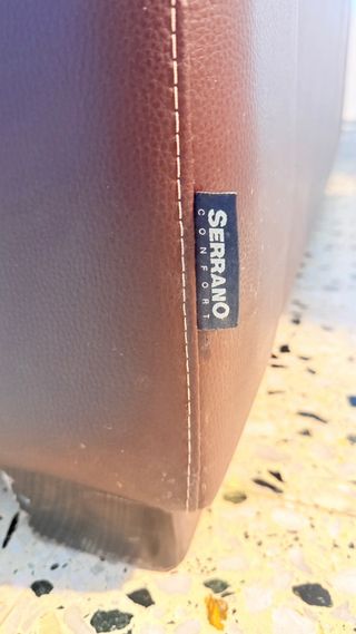 Sofá 2 plazas polipiel marrón