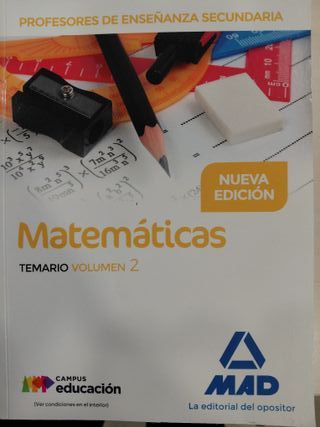 Matemáticas -  TEMARIO VOLUMEN 2