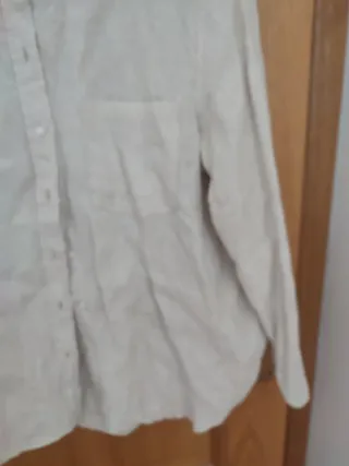 Camisa beige mujer, oversize