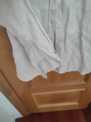 Camisa beige mujer, oversize