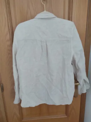 Camisa beige mujer, oversize