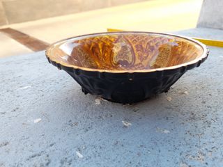 Coppa Nera Decorata Cuori