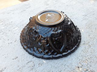 Coppa Nera Decorata Cuori