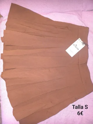 Falda marrón Stradivarius Talla S
