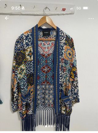 Poncho Desigual Multicolor Talla Única