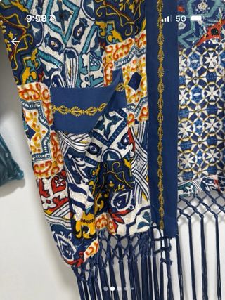 Poncho Desigual Multicolor Talla Única