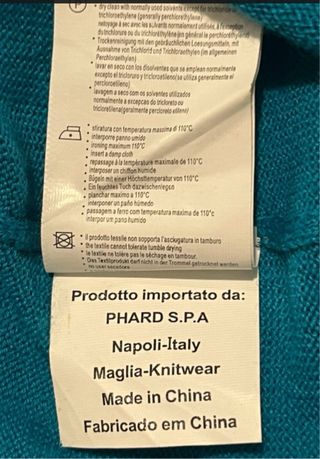 Maglioncino Phard Blu Petrolio Taglia S