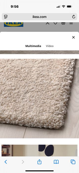 Alfombra IKEA beige tela