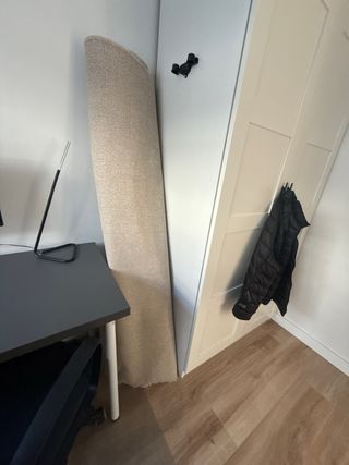 Alfombra IKEA beige tela