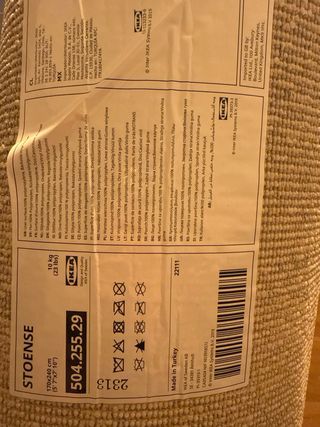 Alfombra IKEA beige tela