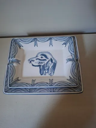 Juego 2 Ceniceros porcelana Azul 12x15cm/15x18cm