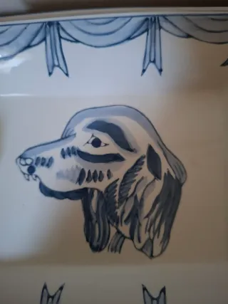 Juego 2 Ceniceros porcelana Azul 12x15cm/15x18cm