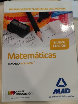Matematicas -Temario VOlumen 1