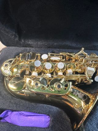 SML Paris Saxofón Soprano Curvado de Madera Dorado