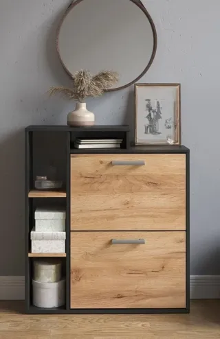 Mobile Scarpiera Nero e Marrone