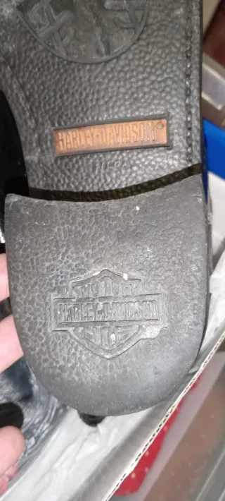 Botas Harley Davidson Negras con Flores,cuero.