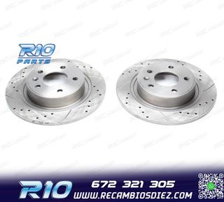 DISCOS DE FRENO PARA MG PERFORADOS RANURADOS