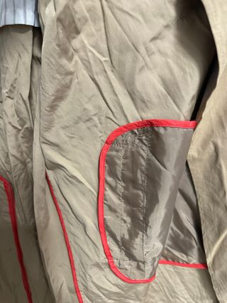 Bershka Gabardina Ligera Beige Mujer