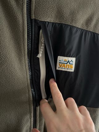 Chaqueta polar Vans verde talla M