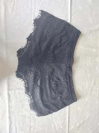 Shorts fiesta negros encaje Talla 42
