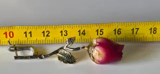 Pendientes rosas joya autor plata de ley