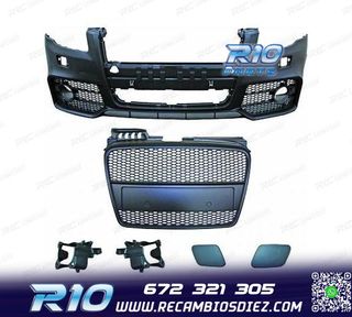 PARAGOLPES DELANTERO AUDI A4 04-07 LOOK RS4 NEGRO
