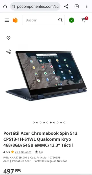 Acer Chromebook Spin 513 CP513-1H-S1WL