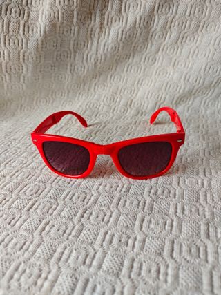Gafas de sol rojas desmontables + verdes vintage
