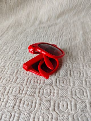Gafas de sol rojas desmontables + verdes vintage
