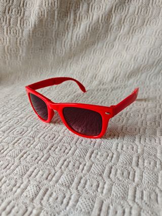 Gafas de sol rojas desmontables + verdes vintage