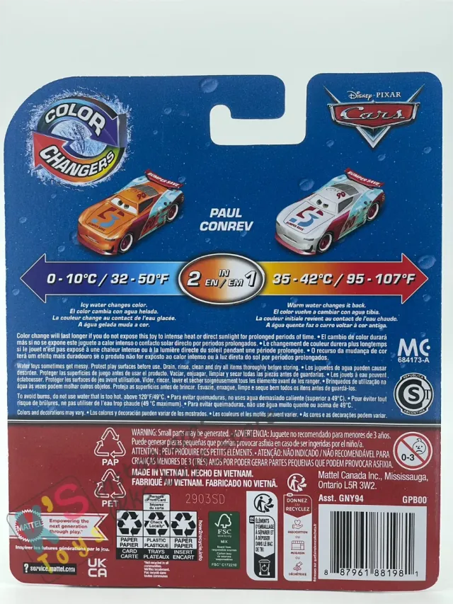 Disney Cars Color Changers 2 en 1 - Paul Conrev 90