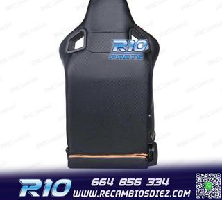 KIT ASIENTO DEPORTIVO SEMI BAQUET ESTILO RS CUERO BEIGE