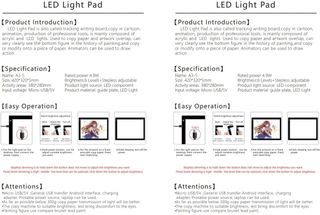 Tavoletta Luminosa A3 YINGWOND con staffa