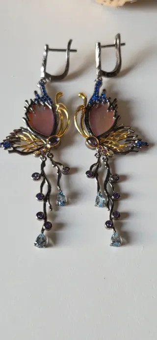 Pendientes mariposa dorados | Joyas artesanales