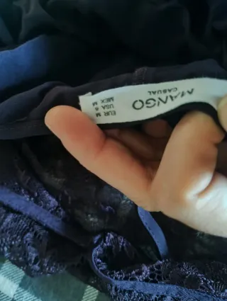 Vestido Mango Morado Talla M