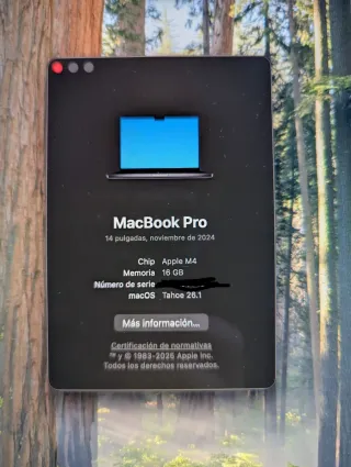 Macbook Pro 14 M4 Negro Espacial con applecare+