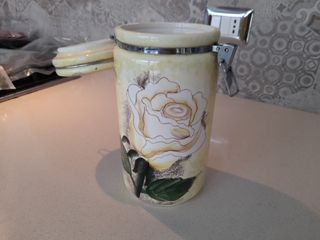 Barattolo ceramica con coperchio